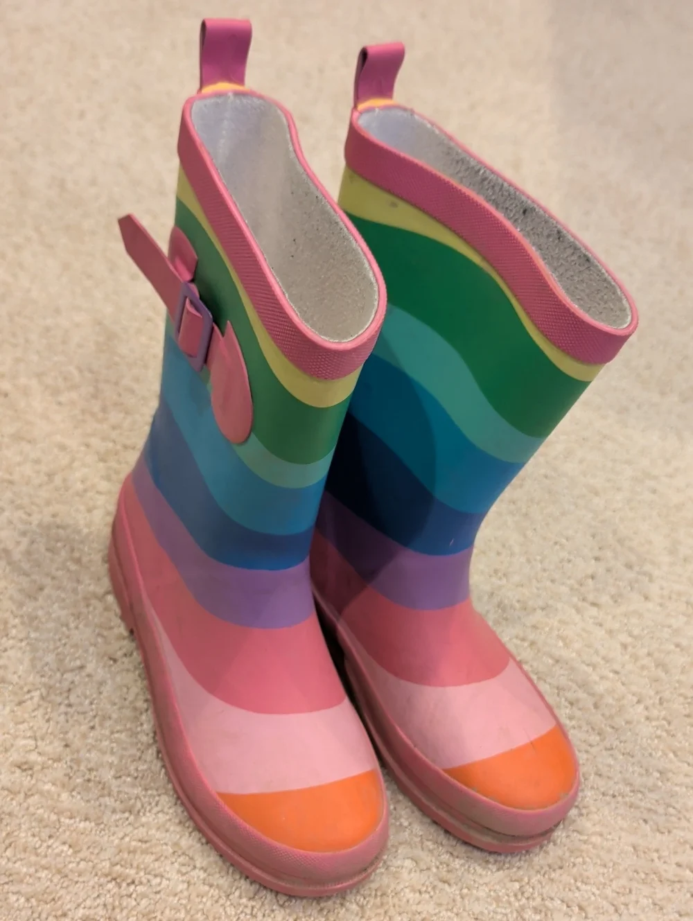 Next Kids Rainbow Stripe Rain Boots - Size 1